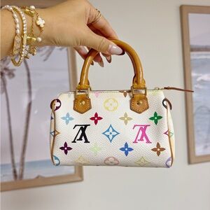 Louis Vuitton White Multicolor Mini Bag